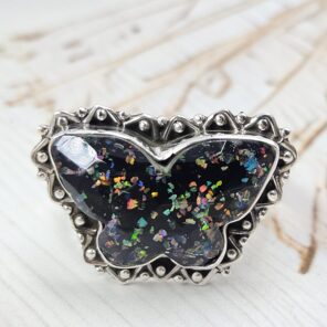 Aurora Opal Doublet 925 Sterling Silver Ring (RS7-342)