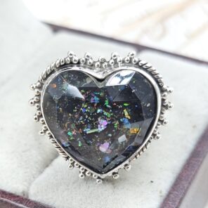 Aurora Opal Doublet 925 Sterling Silver Ring (RS7-343)