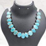 Arizona Turquoise 925 Sterling Silver Necklace (REXT104-33)