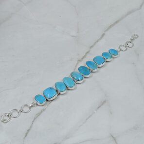 Arizona Turquoise 925 Sterling Silver Bracelet (REXT104-34)