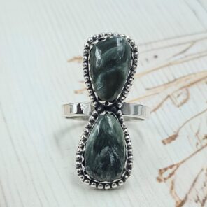 Serphanite 925 Sterling Silver Ring (RS23-182)