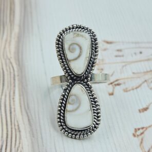 Shiva Eye Shell 925 Sterling Silver Ring (RS23-175)