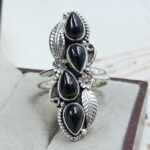 Black Onyx 925 Sterling Silver Ring (REXT17-37)