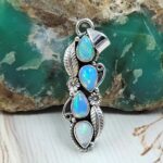 Ethiopian Opal 1.5" 925 Sterling Silver Pendant (REXT20-213)
