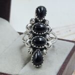 Black Onyx 925 Sterling Silver Ring (REXT17-63)