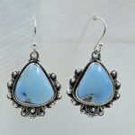 Kingman Turquoise 1.5" 925 Sterling Silver Earring (REXT55-280)