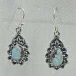 Kingman Turquoise 1.5" 925 Sterling Silver Earring (REXT55-312)