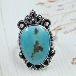 Kingman Turquoise Size US 9 925 Sterling Silver Ring (REXT55-255)