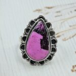 Cherry Blossom Turquoise Size US 8 925 Sterling Silver Ring (RS19-194)