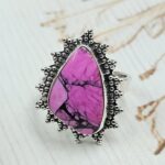 Cherry Blossom Turquoise Size US 8 925 Sterling Silver Ring (RS19-208)