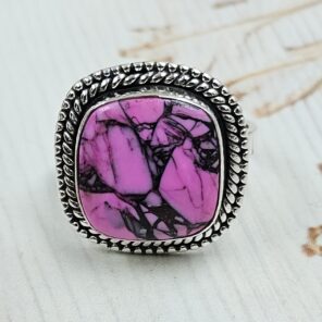 Cherry Blossom Turquoise Size US 8 925 Sterling Silver Ring (RS19-202)