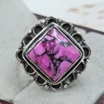 Cherry Blossom Turquoise Size US 6 925 Sterling Silver Ring (RS19-157)