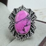 Cherry Blossom Turquoise Size US 6 925 Sterling Silver Ring (RS19-154)