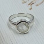 Rainbow Moonstone 925 Sterling Silver Ring (REXT36-153)
