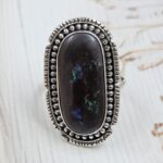 Boulder Opal Size US 9 925 Sterling Silver Ring (REXT59-21)