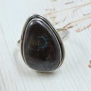 Boulder Opal Size US 11 925 Sterling Silver Ring (REXT59-37)