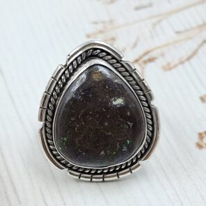 Boulder Opal Size US 11 925 Sterling Silver Ring (REXT59-35)