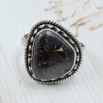 Boulder Opal Size US 9 925 Sterling Silver Ring (REXT59-23)