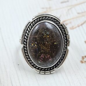 Boulder Opal Size US 10 925 Sterling Silver Ring (REXT59-24)