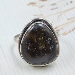 Boulder Opal Size US 11 925 Sterling Silver Ring (REXT59-33)