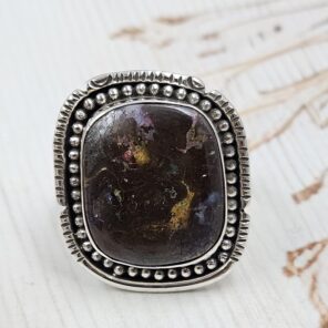 Boulder Opal Size US 11 925 Sterling Silver Ring (REXT59-30)