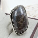 Boulder Opal Size US 9 925 Sterling Silver Ring (REXT59-17)