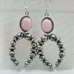 Pink Conch Squash Blossom Earring (REXT78-74)