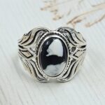 White Buffalo Turquoise 925 Sterling Silver Ring (REXT126-38)