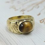 Tiger's Eye Brass Ring (BR13-6)