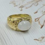 Rainbow Moonstone Brass Ring (BR13-5)
