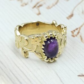 Amethyst Brass Ring (BR12-11)