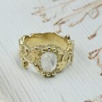 Rainbow Moonstone Brass Ring (BR12-6)