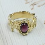 Red Onyx Brass Ring (BR12-9)