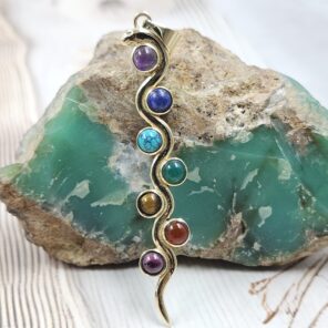 7 Chakra 2.5" Brass Pendant (BR14-15)