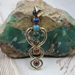 7 Chakra 2.25" Brass Pendant (BR14-13)