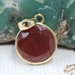 Italian Coral 1" Brass Pendant (BR14-7)
