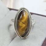 Tiger's Eye Size US 6 925 Sterling Silver Ring (REXT50-98)