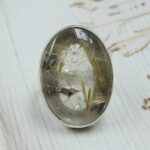 Golden Rutile 925 Sterling Silver Ring (REXT50-117)