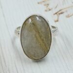 Golden Rutile 925 Sterling Silver Ring (REXT50-111)
