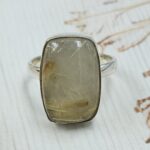 Golden Rutile 925 Sterling Silver Ring (REXT50-114)