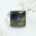 Labradorite Size US 7 925 Sterling Silver Ring (REXT50-78)