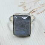 Labradorite Size US 10 925 Sterling Silver Ring (REXT50-90)