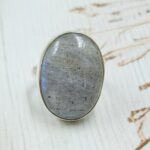 Labradorite Size US 9 925 Sterling Silver Ring (REXT50-85)