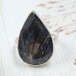 Labradorite Size US 9 925 Sterling Silver Ring (REXT50-84)