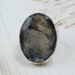 Labradorite Size US 9 925 Sterling Silver Ring (REXT50-83)