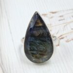 Labradorite Size US 10 925 Sterling Silver Ring (REXT50-89)