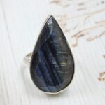 Labradorite Size US 9 925 Sterling Silver Ring (REXT50-87)