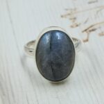 Labradorite Size US 8 925 Sterling Silver Ring (REXT50-82)