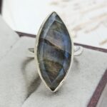 Labradorite Size US 8 925 Sterling Silver Ring (REXT50-81)