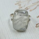 Rainbow Moonstone 925 Sterling Silver Ring (REXT50-104)